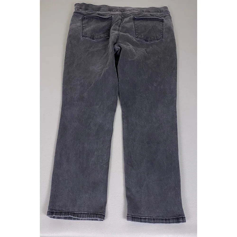 Croft & Barrow Jeggings Pull On Womens Size 18 Gray Straight Leg Denim High Rise